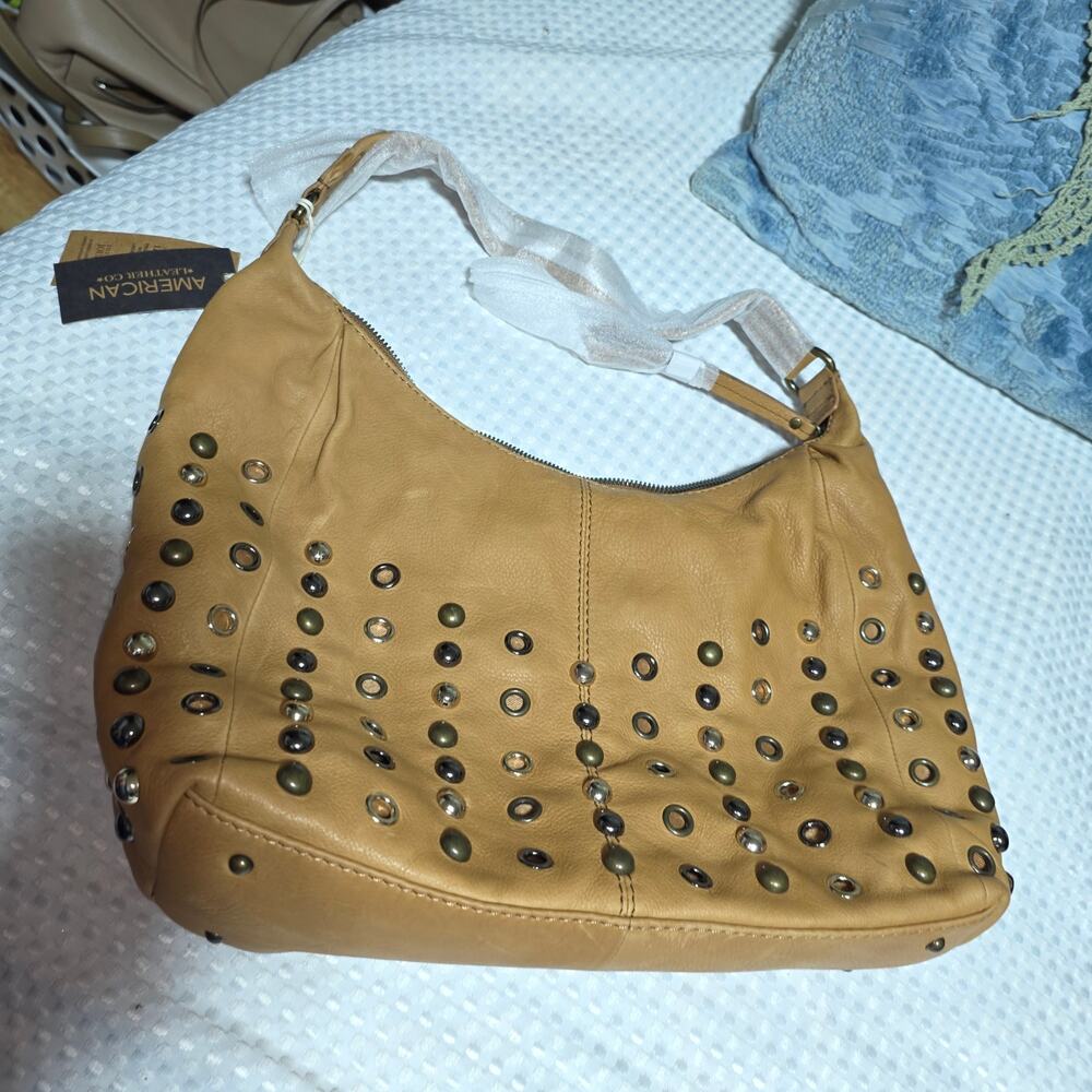 AMERICAN LEATHER CO NWT SOHO LEATHER HOBO SHOULDER BAG